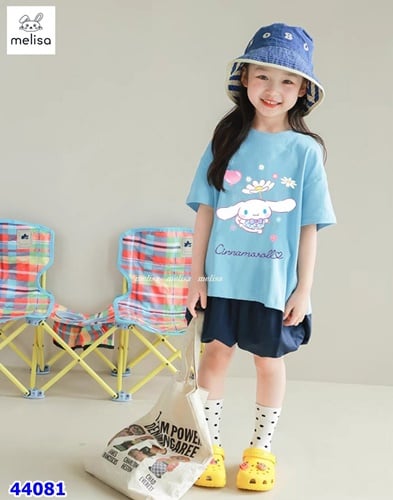 Set bộ Melisa xanh Cinamoroll, quần bí - size 2-3y