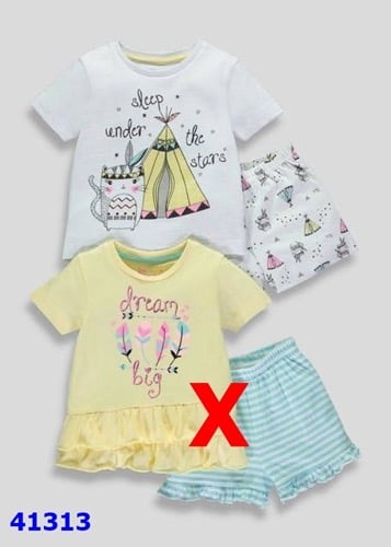 Bộ Matalan trắng lều - size 3-4y