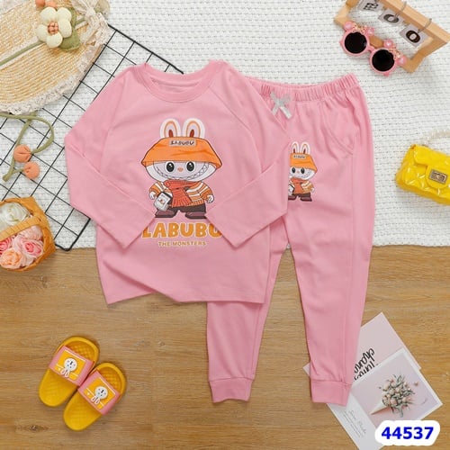 Bộ dài Disney hồng nhạt Labubu