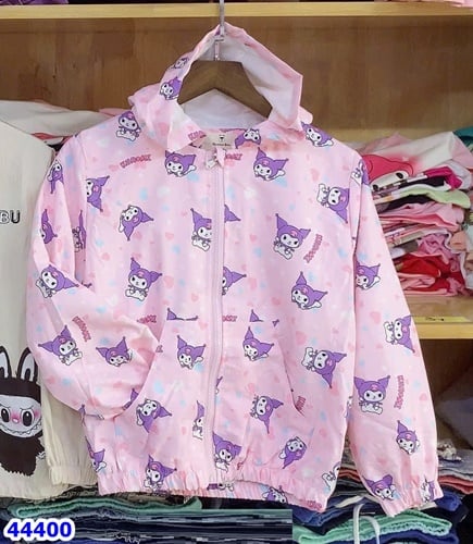 Áo khoác Ravedye Bear hồng Kuromi - size 100