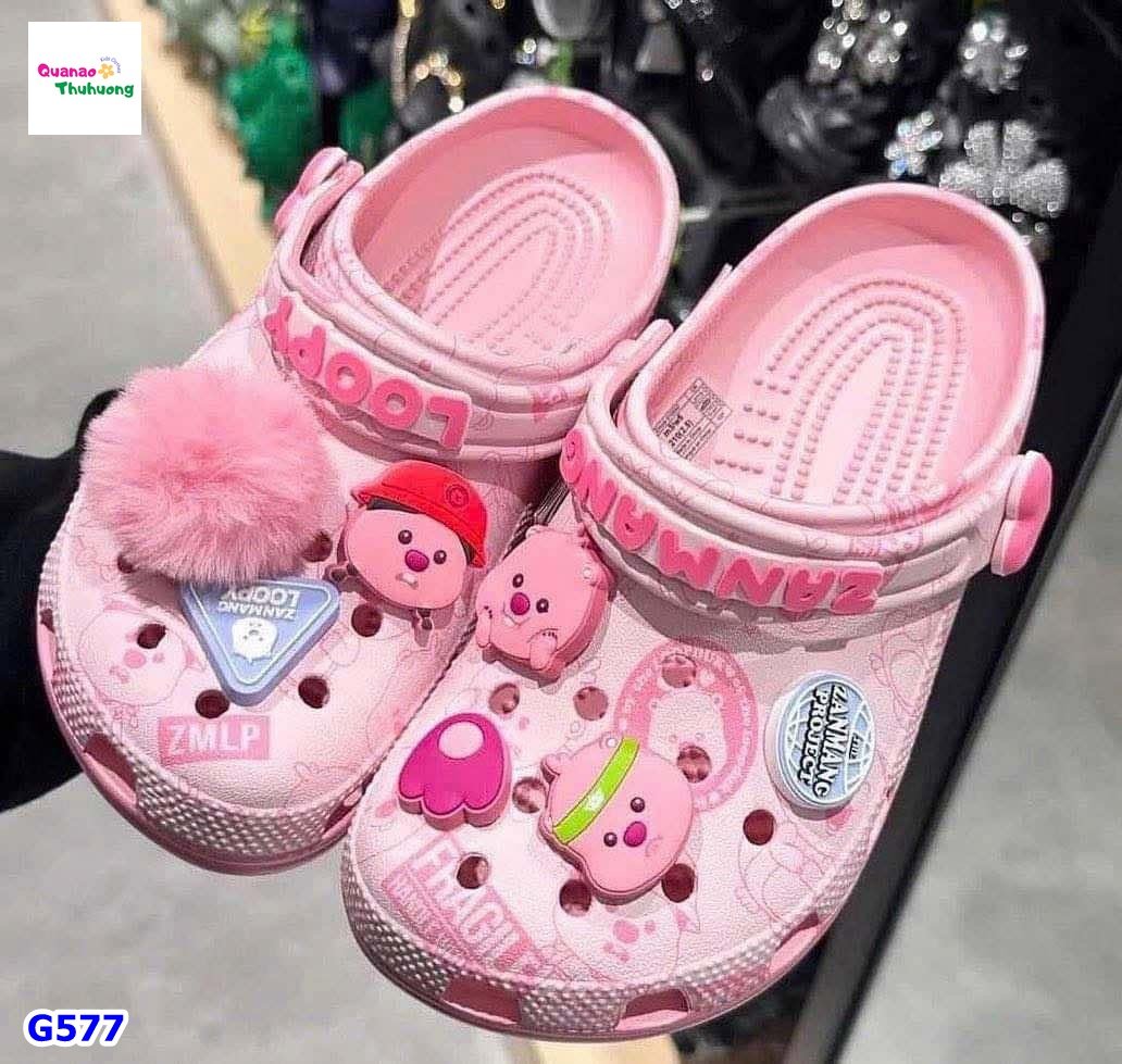 Giày Crocs hồng Loopy