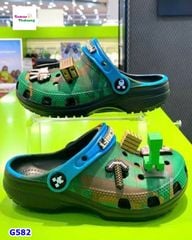 Giày Crocs xanh Minecraft