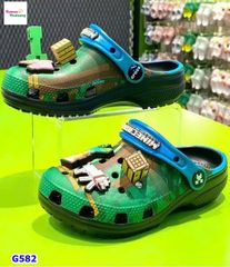 Giày Crocs xanh Minecraft