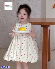 Đầm bí J&J kem chấm bi nhiều màu