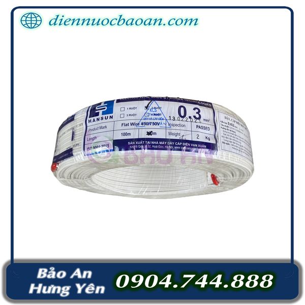 Dây súp HANSUN 2x0,3 mm2 (200/c)