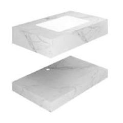 Bộ bàn đá Viglacera PHL 9S01P 2 tầng màu trắng