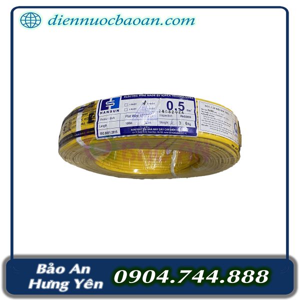 Dây điện HANSUN 2x0,5 mm2 (100/c)