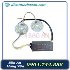 Bộ nguồn và mạch chip led đèn chày 2 đầu, công suất 10W đổi màu