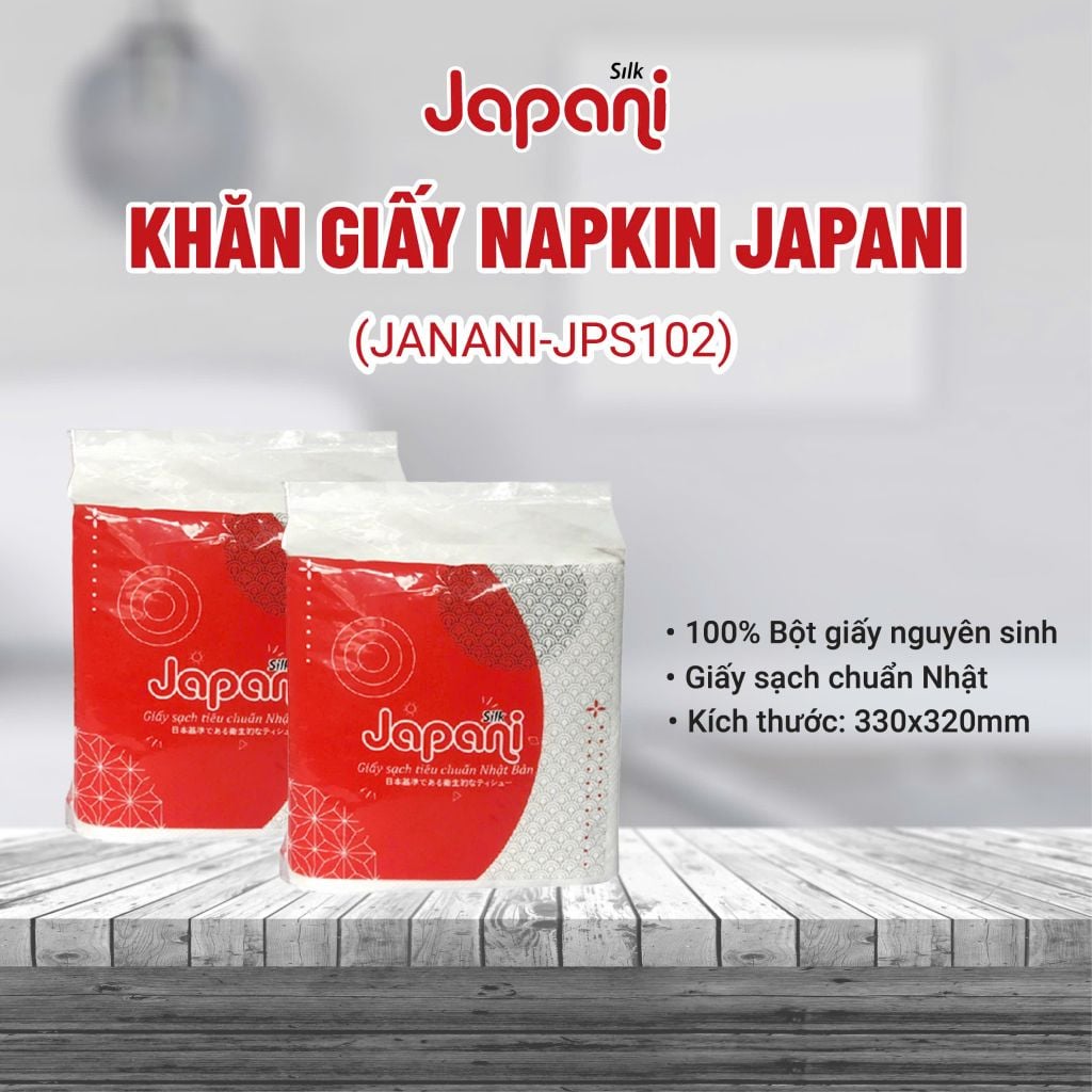 Khăn Giấy Napkin Japani Silk JPS102 102 tờ x 1 lớp