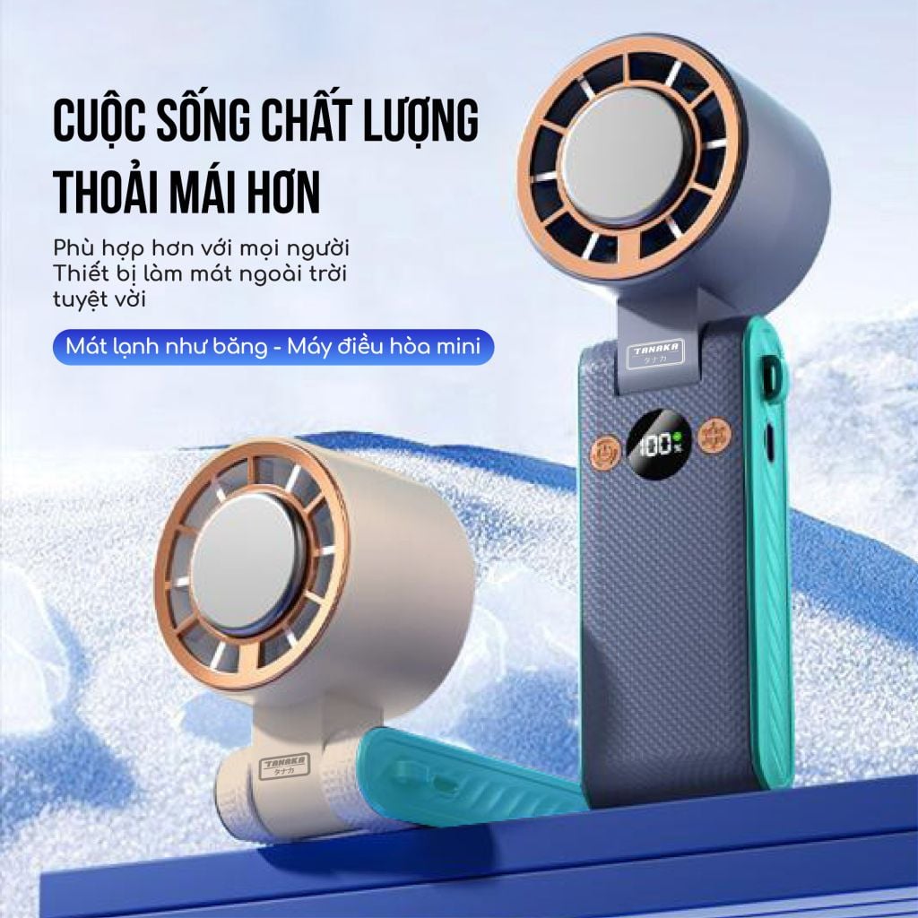 Quạt cầm tay dùng pin Tanaka - TNKM8