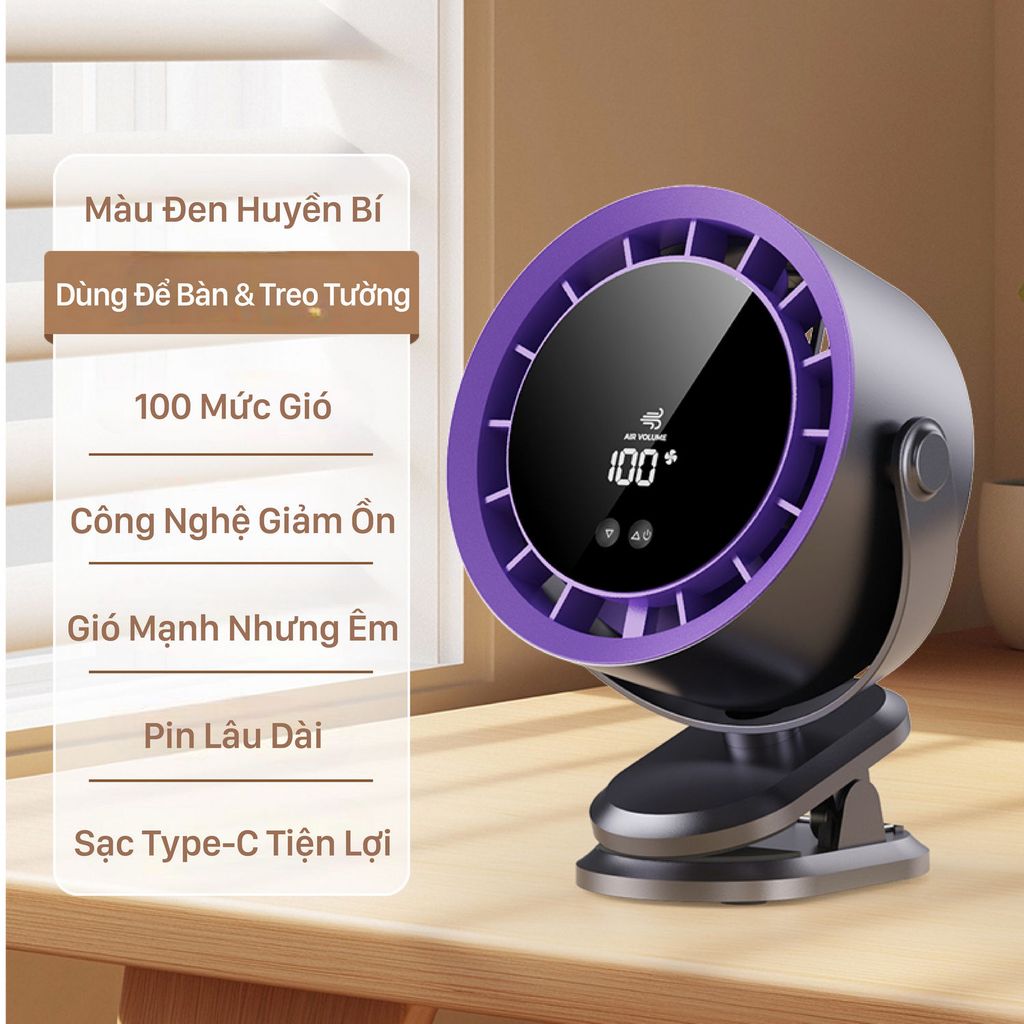 Quạt mini màu Xám - S16-XAM