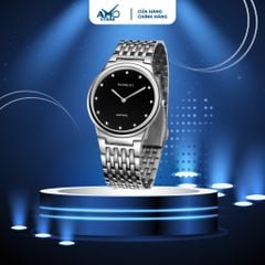 Đồng hồ nam cao cấp ROSSINI 5395W04F - dây thép không gỉ màu bạc - mặt tròn màu đen size 35.5mm