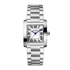 Đồng Hồ Đeo Tay Nữ San Moritz SM-6820L Mặt Vuông Kính Cường Lực