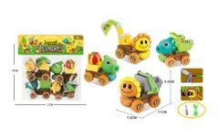 Bộ 4 chiếc xe mô hình lắp ráp Plant vs Zombie  8660