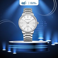 Đồng hồ nam cao cấp ROSSINI 5887W01A - dây thép không gỉ màu bạc - mặt tròn màu trắng size 41mm