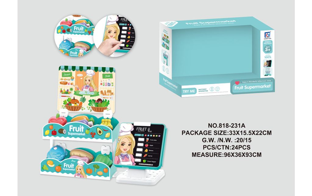 Bộ bán hàng rau củ (24 chi tiết, có pin)  818231A