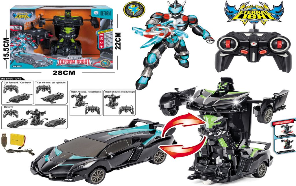 Xe điều khiển biến hình robot (Pin sạc)  JT332