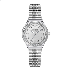 Đồng Hồ Đeo Tay Nữ San Moritz SM-IB6638-W Mặt Đính Đá Thời Trang