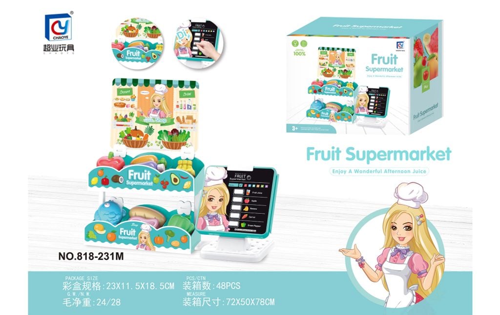 Bộ bán hàng rau củ (48 chi tiết, có pin)  818231M