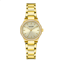 Đồng Hồ Đeo Tay Nữ San Moritz ISM-IB619-G Mặt Đính Đá Thời Trang