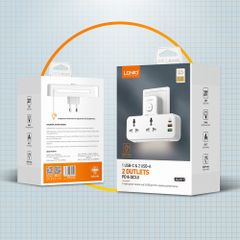 Ổ Cắm Điện Mở Rộng LDNIO SC2311 Gồm 2 Chấu 2 cổng USB-A