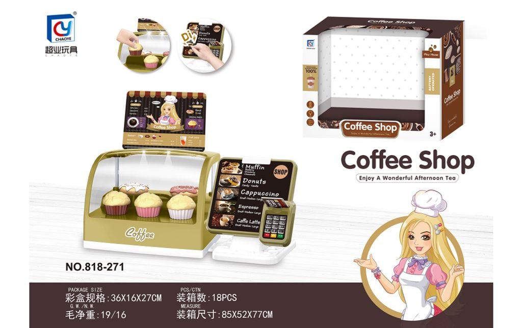 Bộ bán hàng cà phê (18 chi tiết, có pin)  818271