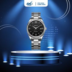 Đồng hồ nam cao cấp ROSSINI 5577W04C - dây thép không gỉ màu bạc - mặt tròn màu đen size 41mm