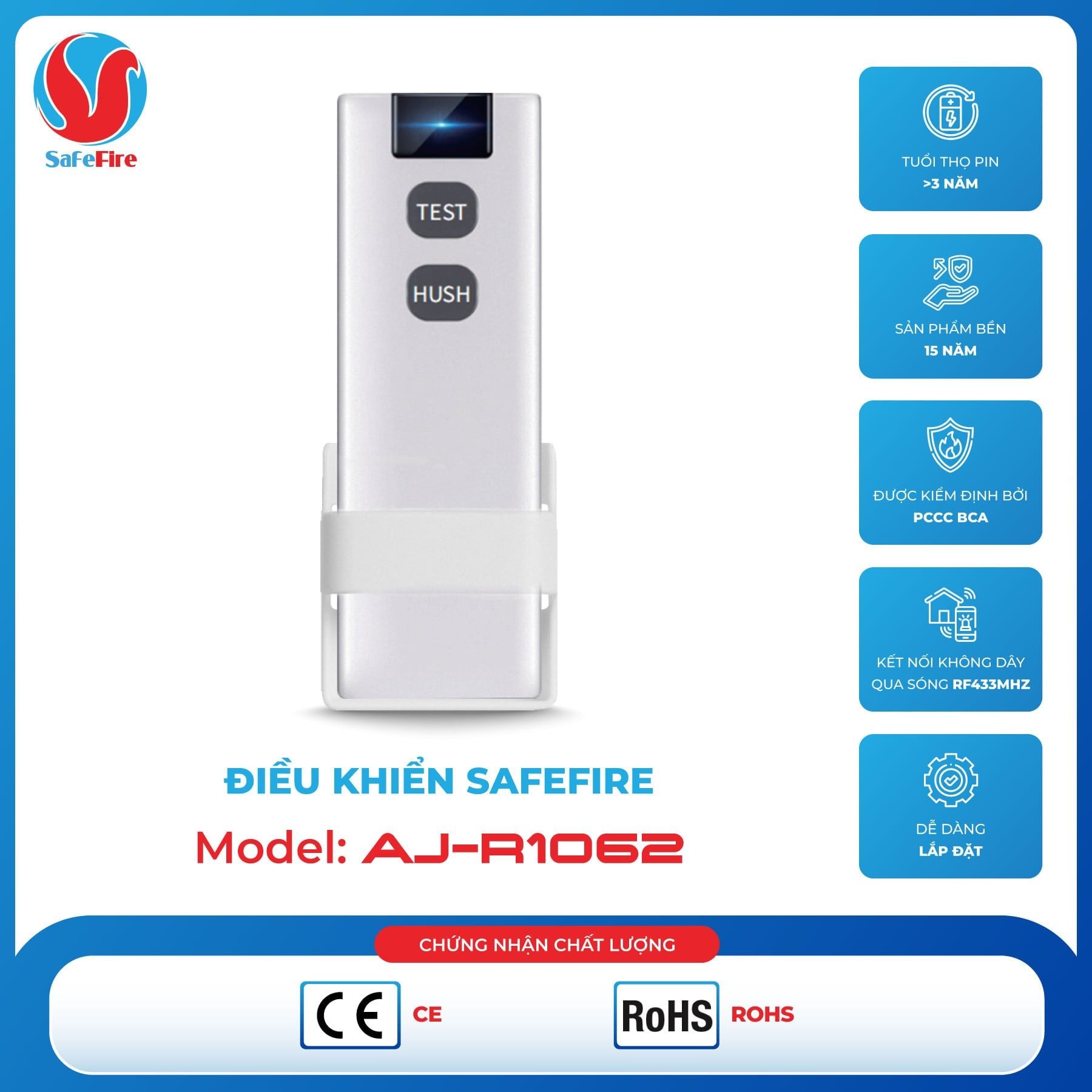  Điều khiển không dây SafeFire AJ-R1062 