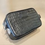 Embossed Black Crocodile Leather C2 Clutch 
