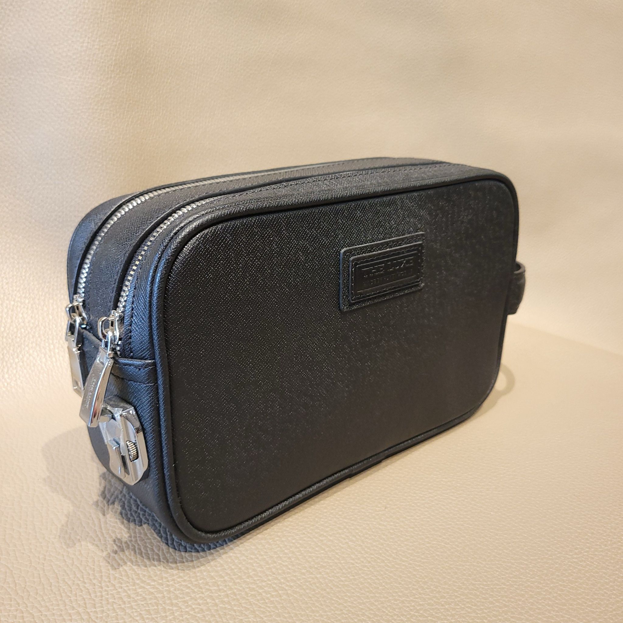  Black Taiga Leather C2 Clutch 