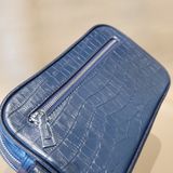  Embossed Navy Crocodile Leather C2 Clutch 