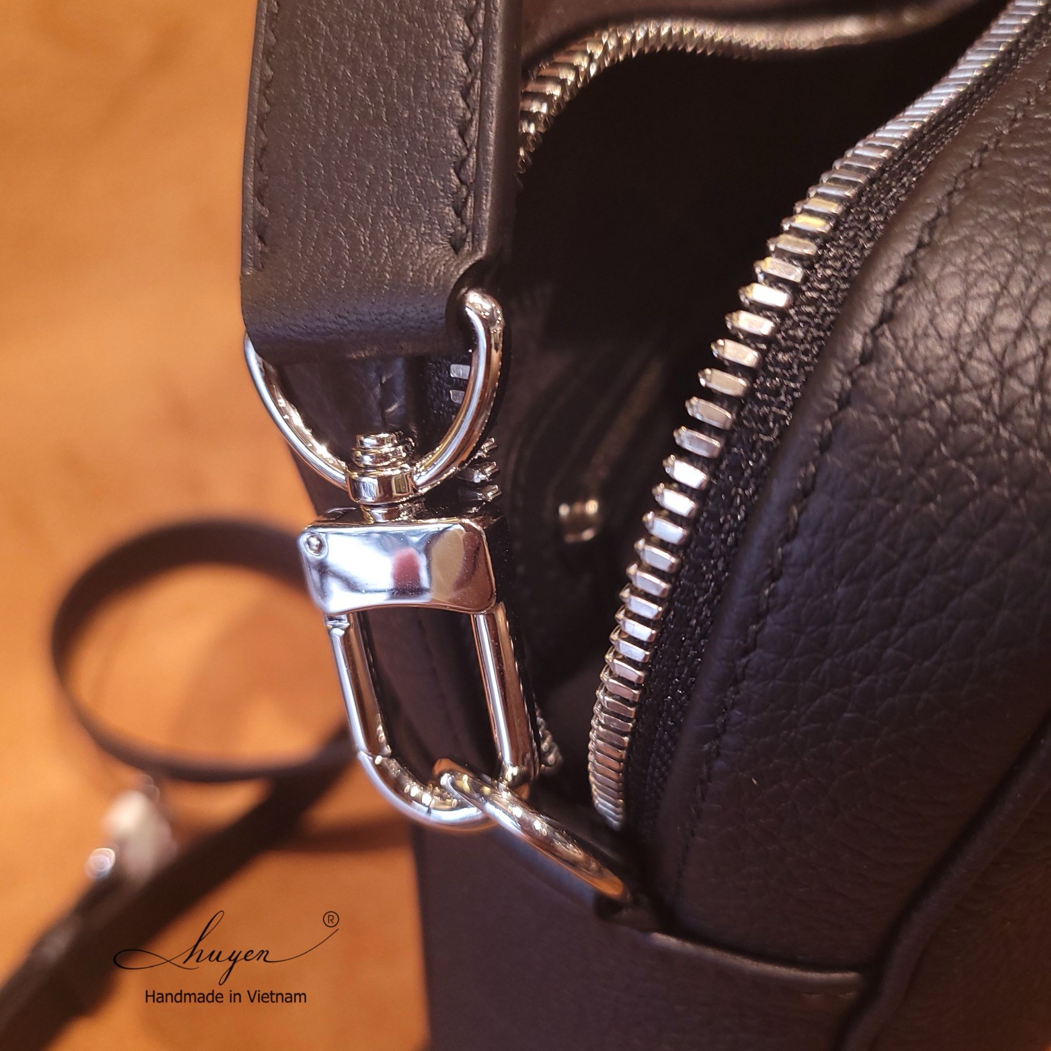  Black Togo Leather Bag 