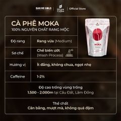 Cà Phê Moka 100% Nguyên Chất (Cao Cấp) - (250g/500g/1kg NGUYÊN HẠT)- Cafe Hạt Rang Xay Chính Hãng Ban Me Gold - Honee Coffee