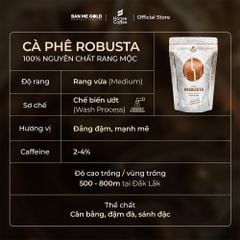 Cà Phê Robusta 100% Nguyên Chất (Cao Cấp) - 250g/500g/1kg - Cafe Hạt Rang Xay Chính Hãng Ban Me Gold - Honee Coffee