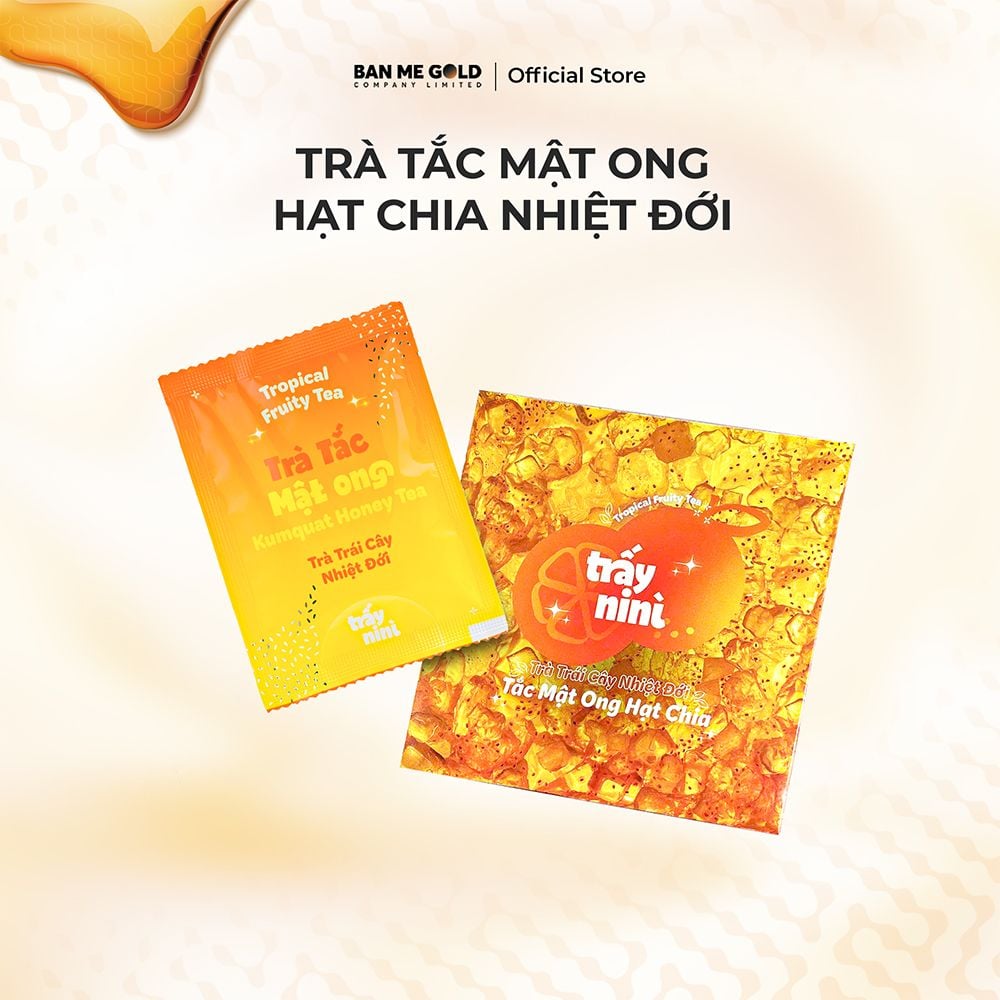 Trà Tắc Mật Ong Hạt Chia Thanh Nhiệt - Trà Trái Cây Nhiệt Đới Detox Ít Đường Ban Me Gold - Trấy Ni Nì