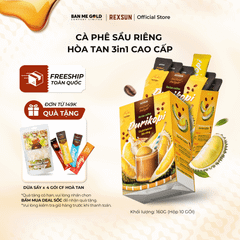 [COMBO SIÊU HỜI] 2 Hộp Cà Phê Sữa Dừa Cocofe x Cà Phê Sầu Riêng ( 20 Gói) - Cafe Hòa Tan 3in1 Cao Cấp Chính Hãng REXSUN