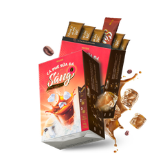 Cà Phê Hoà Tan Sữa Đá 3in1 Tiện Lợi - Sáng - Hộp 216g (12 gói) - Cafe Hòa Tan Sữa Đá Ban Me Gold - Rexsun