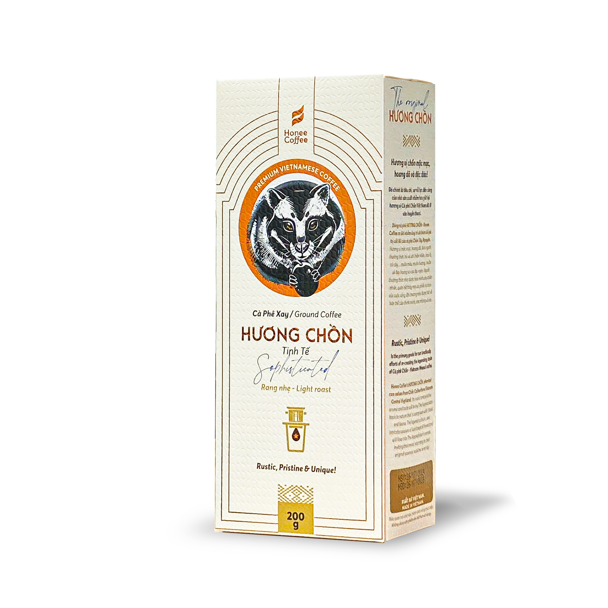 Cà Phê Hương Chồn (Tinh Tế) Bột Xay - Hộp 200g/300g - Cà Phê Chồn Cao Cấp Rang Xay Chính Hãng Ban Me Gold - Honee Coffee