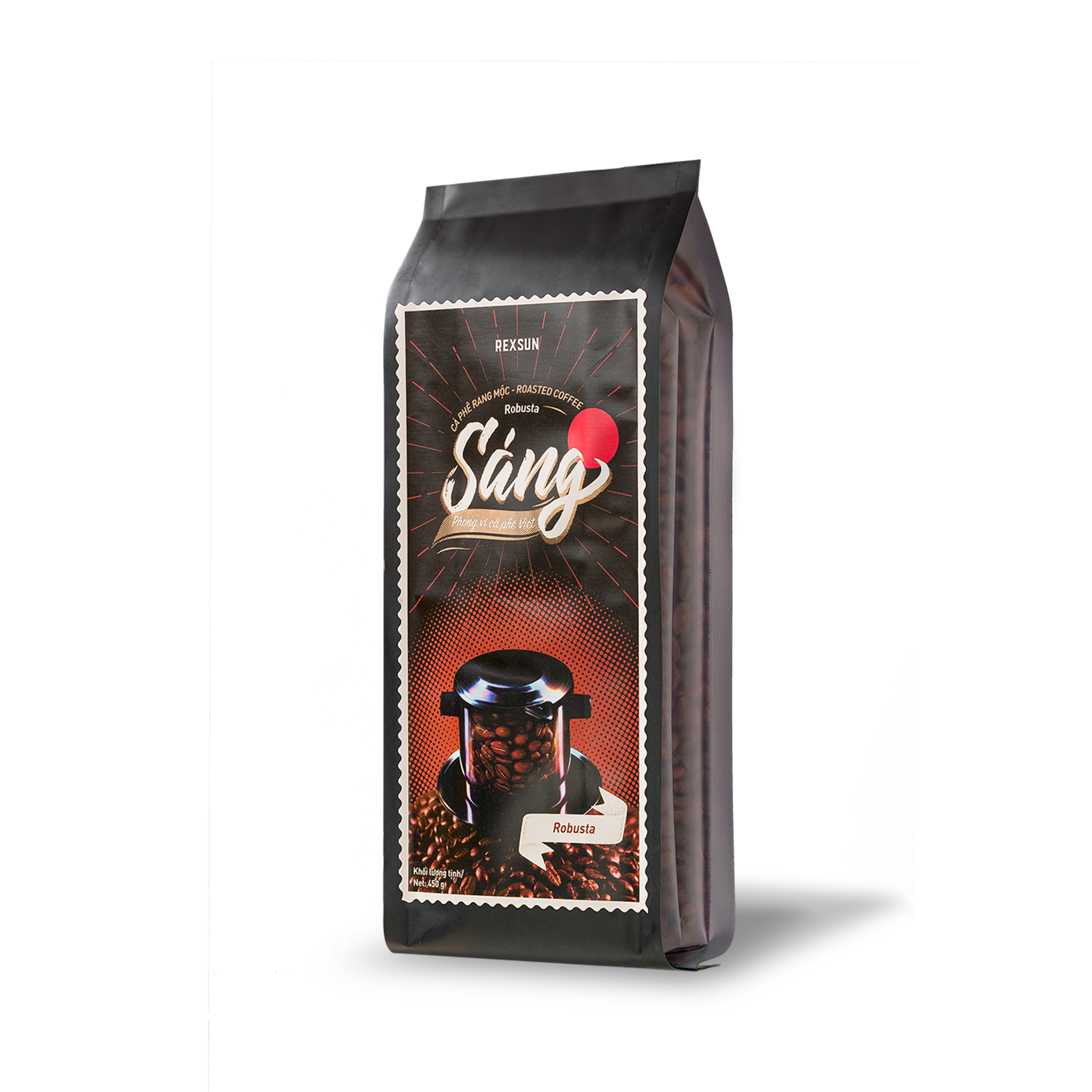 Cà Phê Robusta 100% Nguyên Chất - Sáng (450g) Cafe Hạt / Pha Phin / Pha Máy Xay Sẵn Chính Hãng Ban Me Gold - Rexsun