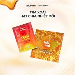 Trà Xoài Hạt Chia Thanh Nhiệt - Hộp 100g (10 Gói) - Trà Trái Cây Nhiệt Đới Detox Ít Đường Ban Me Gold - Trấy Ni Nì