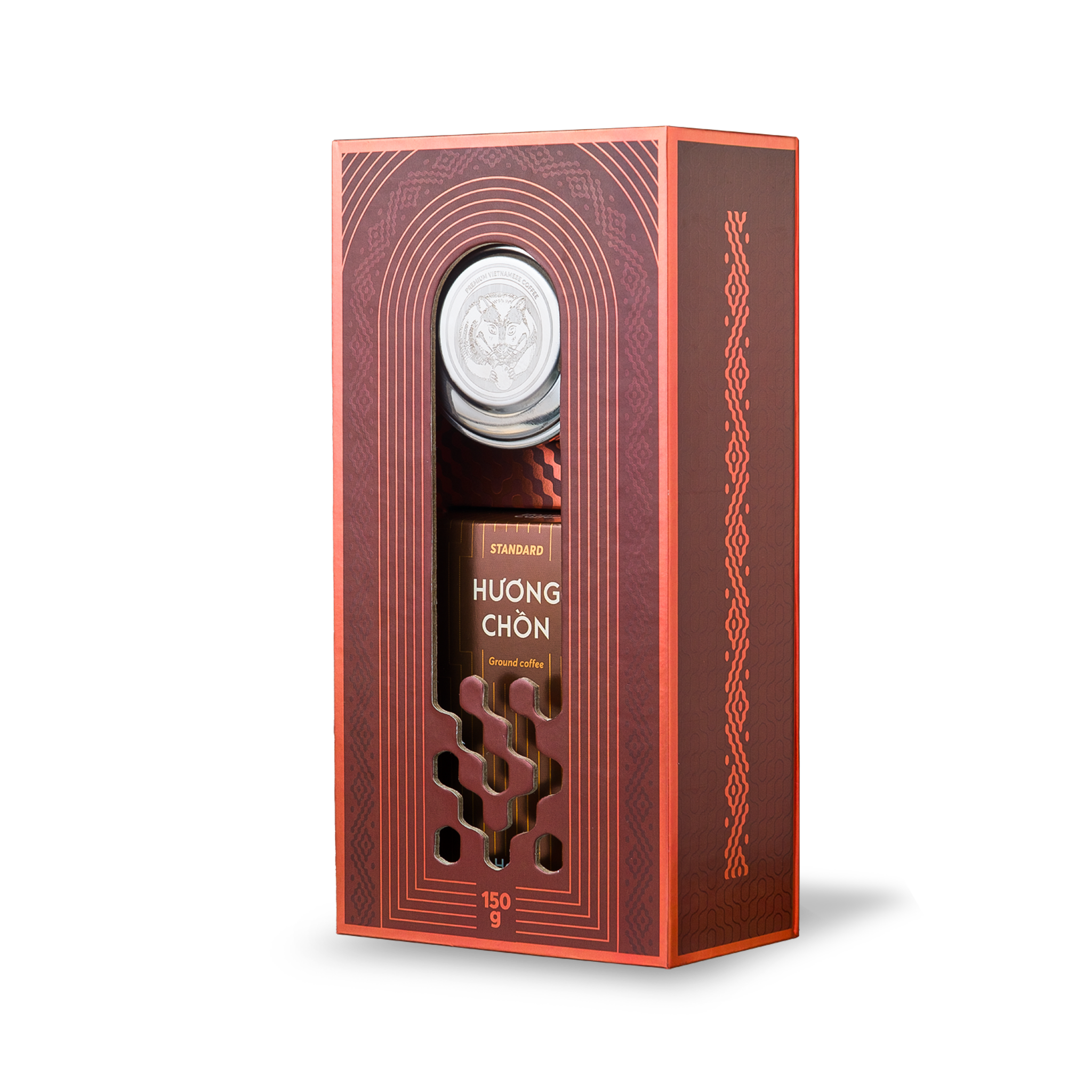 Hộp Quà Cà Phê Hương Chồn - 150gr Cà Phê Chồn 100% Nguyên Chất Pha Phin Ban Me Gold - Honee Coffee