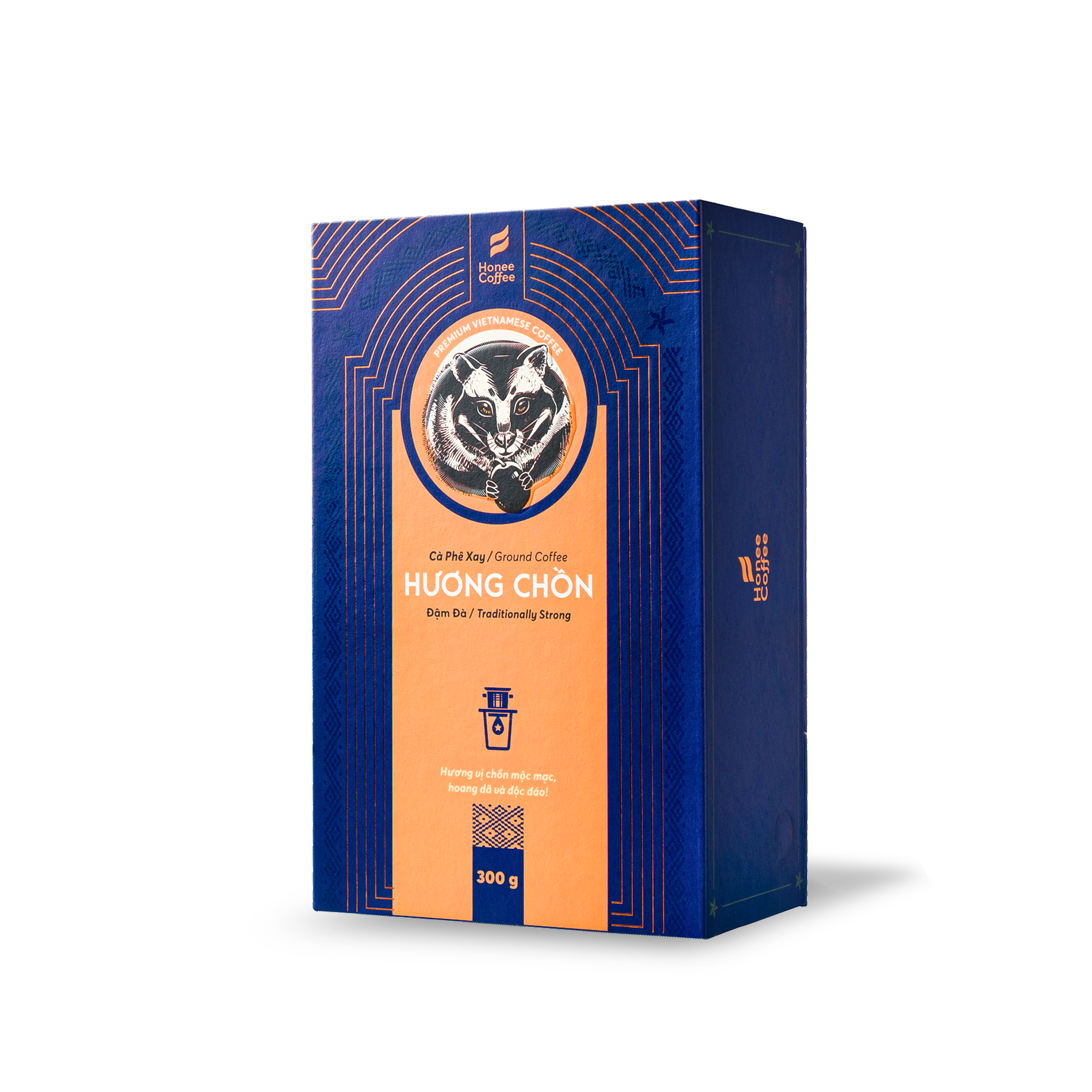 Cà Phê Hương Chồn (Đậm Đà) Bột Xay - Hộp 200g/300g - Cà Phê Chồn Cao Cấp Rang Xay Chính Hãng Ban Me Gold - Honee Coffee