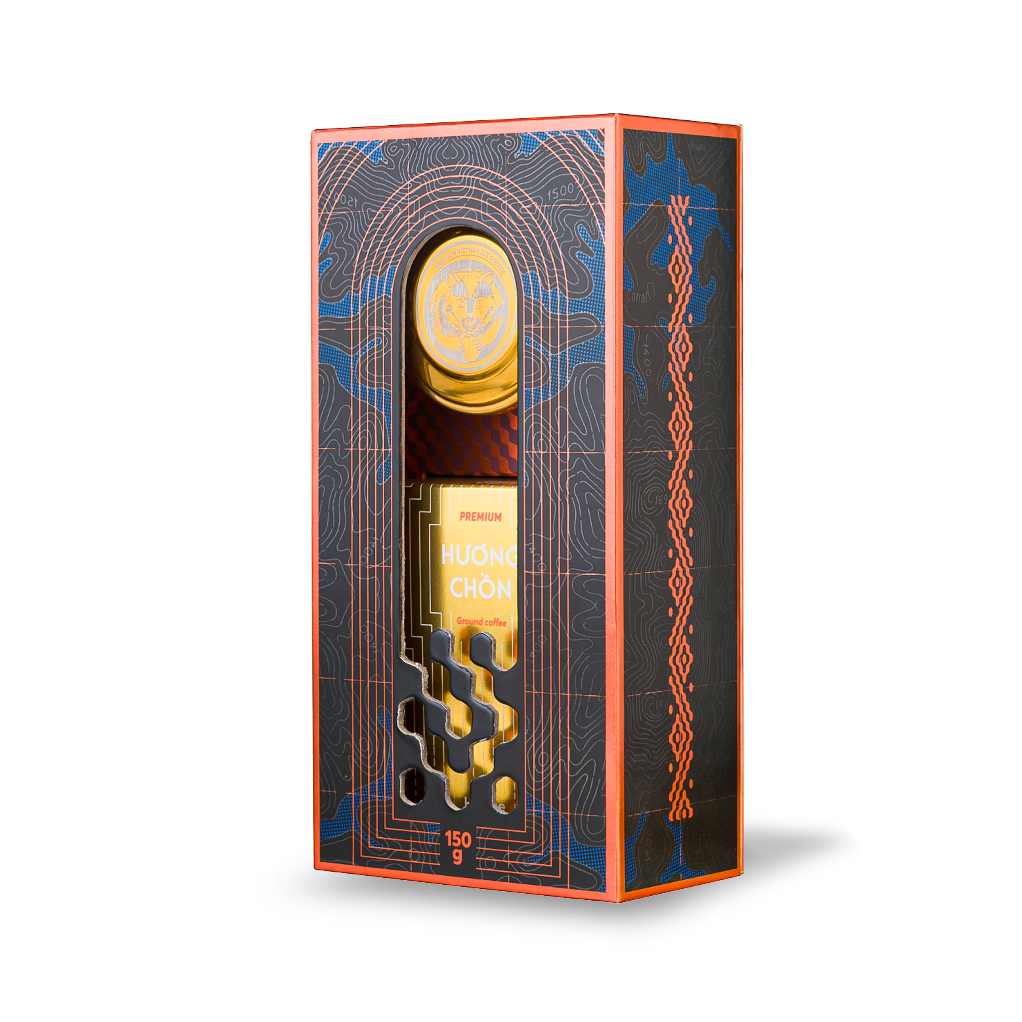 Hộp Quà Cà Phê Hương Chồn (Thượng Hạng) - 150gr - Cà Phê Chồn Rang Xay Ban Me Gold - Honee Coffee