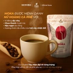 Cà Phê Moka 100% Nguyên Chất (Cao Cấp) - 250g/500g/1kg - Cafe Hạt Rang Xay Chính Hãng Ban Me Gold - Honee Coffee