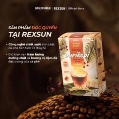 Cà Phê Sầu Riêng Đậm Đà - Hộp 160g (10 gói) - Cafe 3in1 Hoà Tan Cao Cấp - Chính Hãng Ban Me Gold - Rexsun