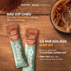 Cà Phê Sữa Dừa Cocofe Đậm Đà - Hộp 160g (10 gói) - Coconut Cafe Hòa Tan Chính Hãng Ban Me Gold