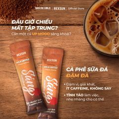 Cà Phê Hoà Tan Sữa Đá ĐẬM ĐÀ Gu Mạnh Mẽ - Hộp 180g (10 gói) - Cafe Sữa Đá 3in1 Tiện Lợi Ban Me Gold