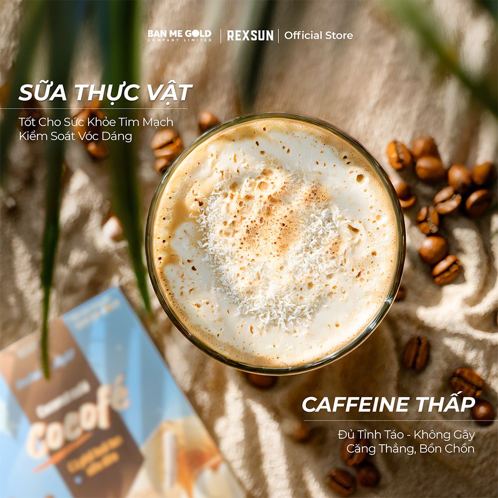 [COMBO TIẾT KIỆM] 2 Hộp Cà Phê Sữa Dừa Cocofe - Instant Delight (20 Gói) - Coconut Cafe Hòa Tan Ban Me Gold  - REXSUN