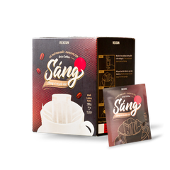 Cà Phê Phin Giấy - Sáng - Hộp 100gr (10 Túi) - Không Đường Sữa - Cafe Nguyên Chất Chính Hãng Ban Me Gold - Rexsun