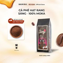 Cà Phê Moka 100% Nguyên Chất - Sáng (450g NGUYÊN HẠT) Cafe Hạt Rang Xay Sẵn Chính Hãng Ban Me Gold - Rexsun